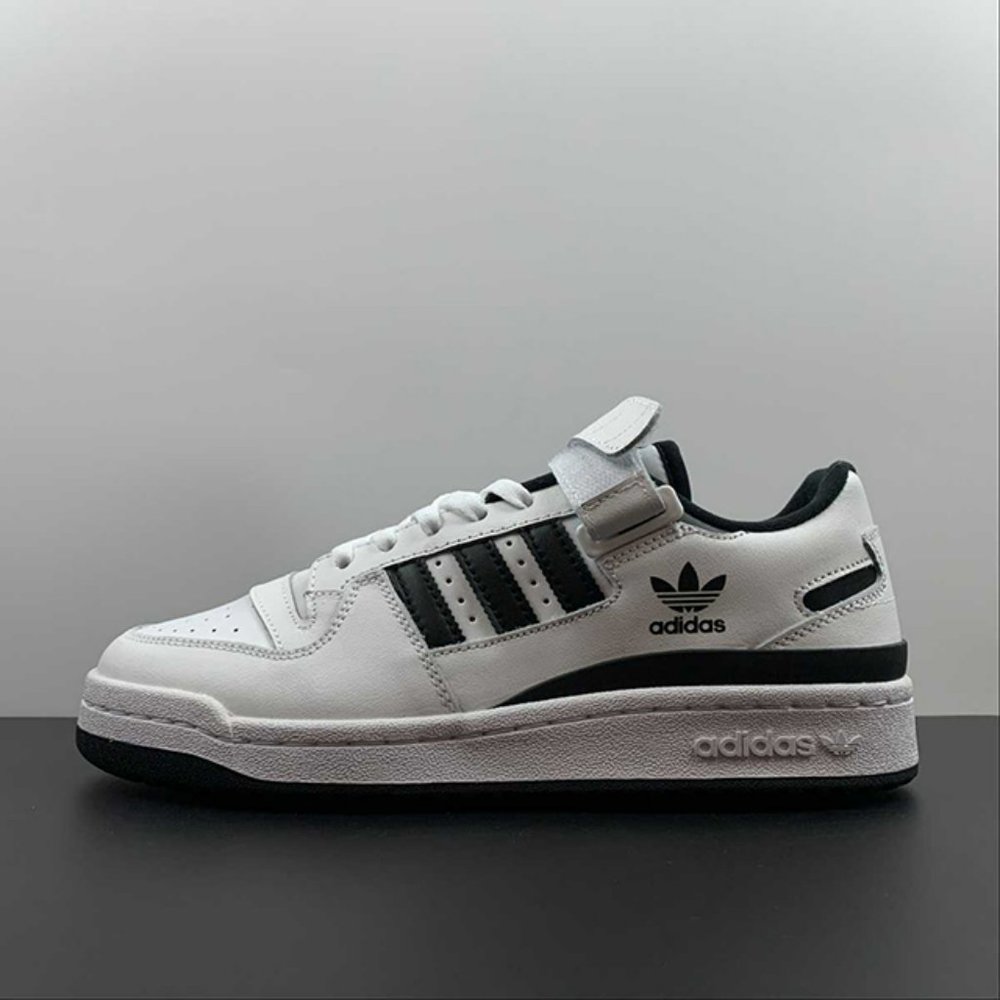 adidas Forum Low White Core Black Mens Sneakers - Picture 2 of 15